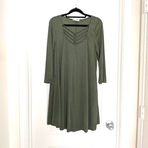 Entro Olive Green Dress medium